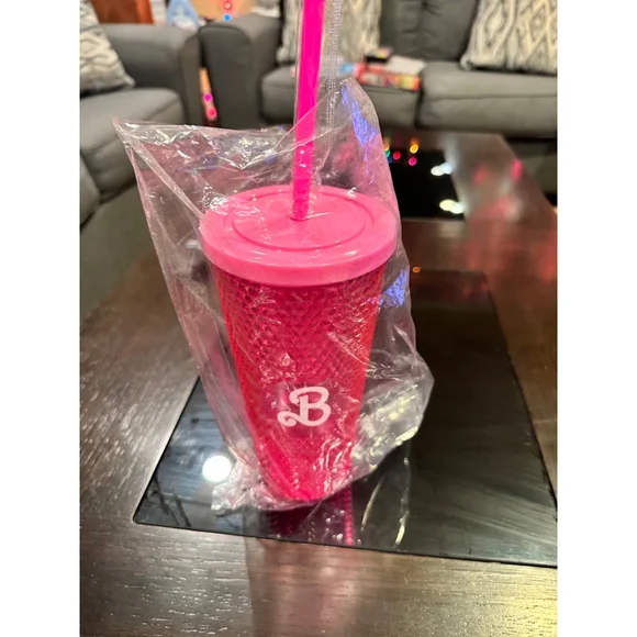 Barbie Movie Theater Pink Tumbler, Ball & Popcorn Box Set - Picture 2 of 6